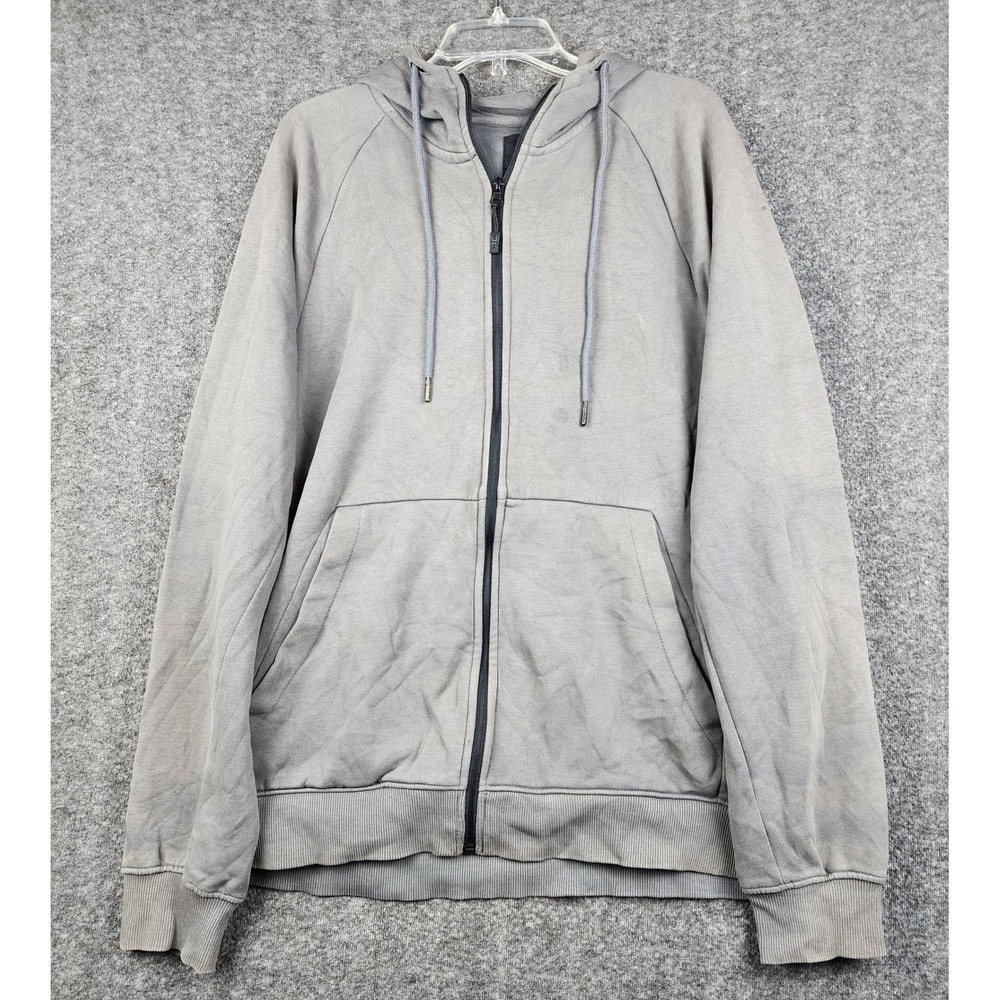 Jordan Craig Full‎ Zip Hoodie Mens 2XL Grey Raglan Sleeve Casual Streetwear